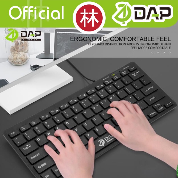 DAP D-M3276 Portable Wired Mini Multimedia Keyboard High-Speed PC