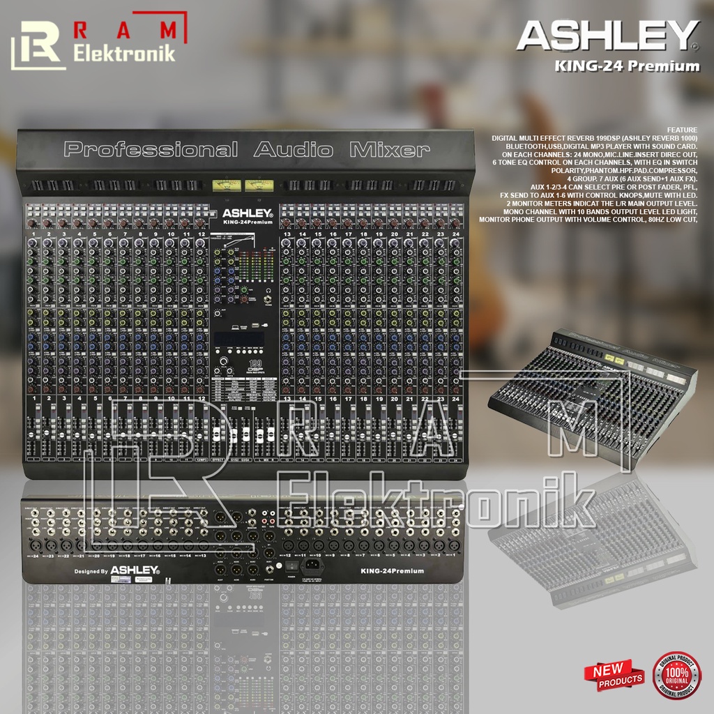 Mixer 24 Channel Ashley King 24 Premium / King24Premium / King 24Premium Original