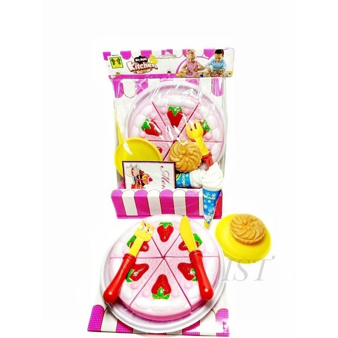 Kue Strawberry Potong My Mini Kitchen mainan kado ultah anak perempuan laki laki hadiah bayi