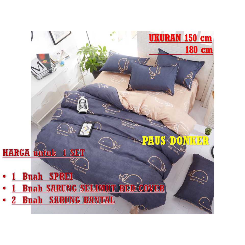 1set Sprei Sarung Bedcover Duvet Cover Set Sarung Kasur Shopee Indonesia