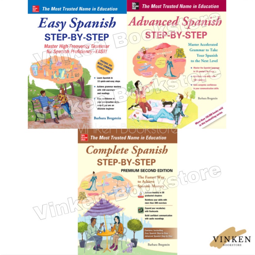 Jual Newproduct Easy Spanish Advanced Spanish Complete Spanish Step-by ...