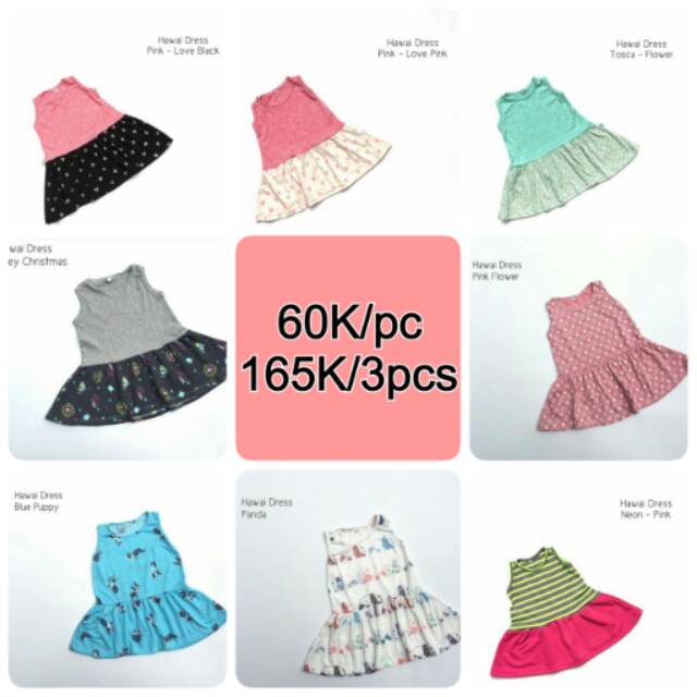 Hawaii Dress PAKET HEMAT 3PCS