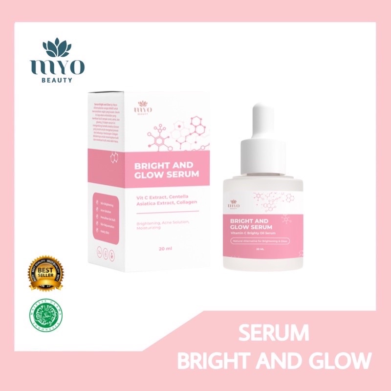 (BPOM) MAYRA Serum Bright and Glow Serum Vitamin C MYO Beauty Brightening Whitening mencerahkan 20 ML