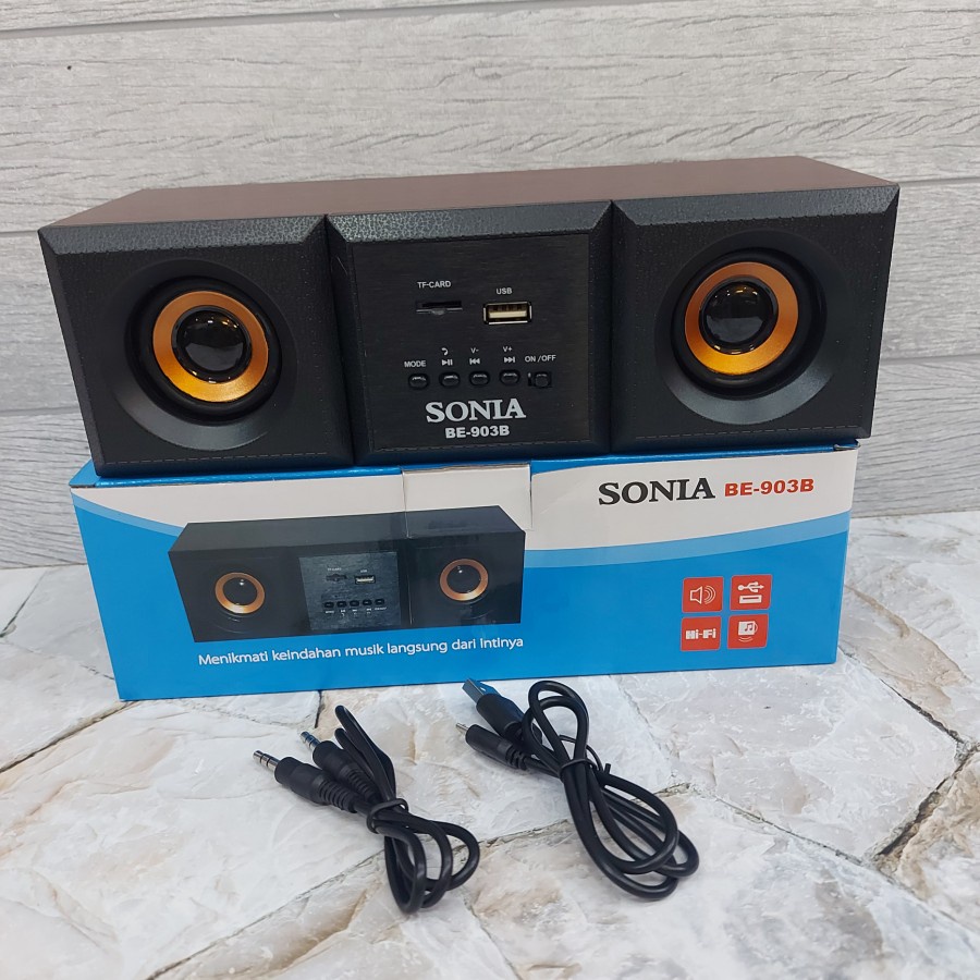 SONIA BE 903B SPEAKER BLUETOOTH USB MICRO SD PORTABLE 2 SPEAKER