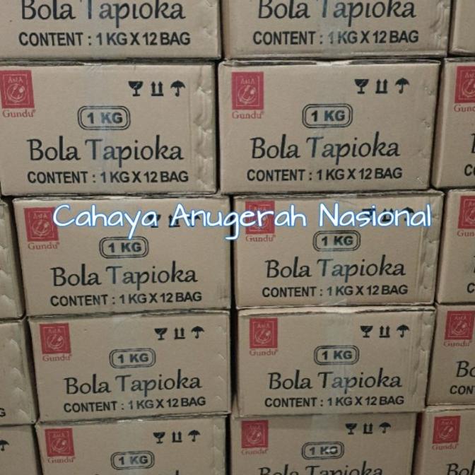 

[[COD]] Tapioka pearl / Boba Merk Gundu 12 x 1 kg TERBARU Kode 1404