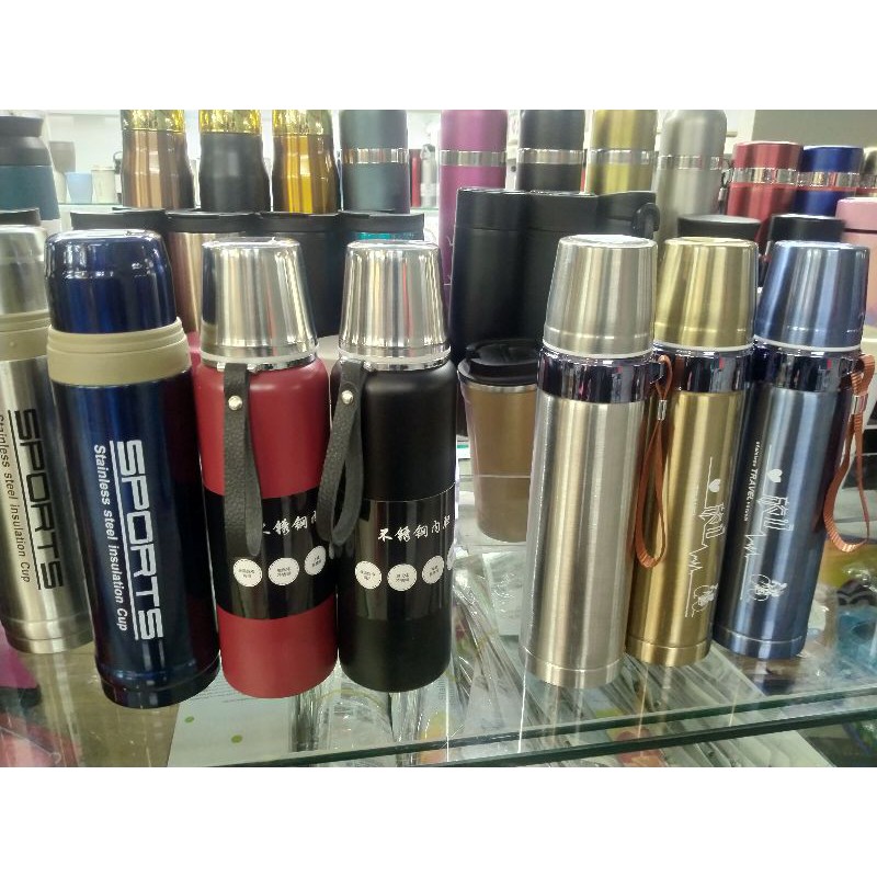 TERMOS STAINLESS DOUBLE LAPIS stainless steel motif pilihan termos air panas dan dingin kap500-750ml