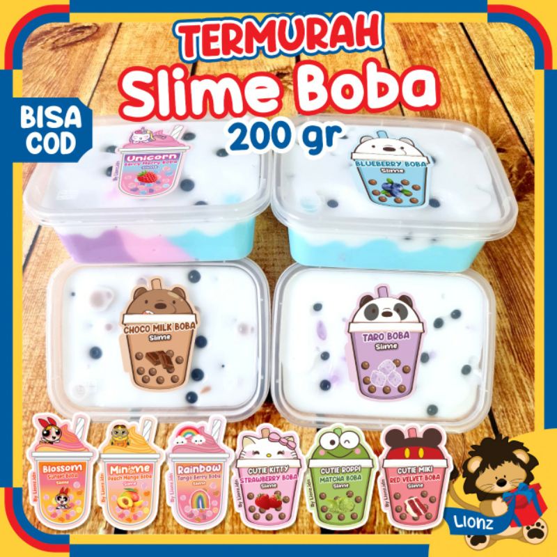 [PROMO] Boba Slime 200gr by lionz.idn termurah