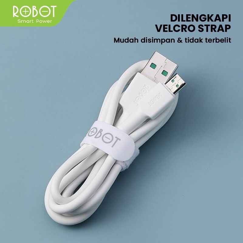 MINIGO~Robot Kabel Data RVM100 Data Cable Micro USB 1M VOOC Flash Charge Garansi Original Resmi