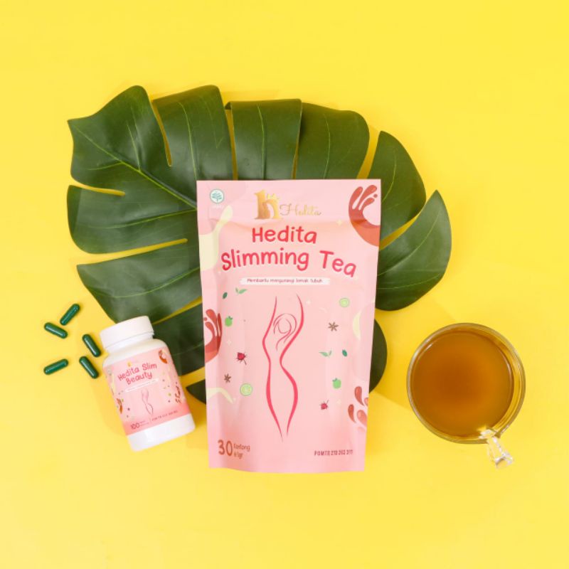 AMPUH  PELANGSING BPOM HEDITA KAPSUL DAN SLIMMING TEA DIET AMAN HERBAL TANPA EFEK SAMPING