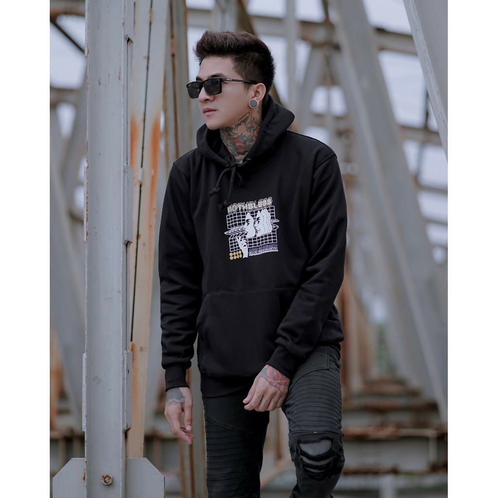 Jaket Hoodie MOTHBLESS ROMANTIC – Black  Edition Trendy Casual  Unisex Good Brand Quality Stylish