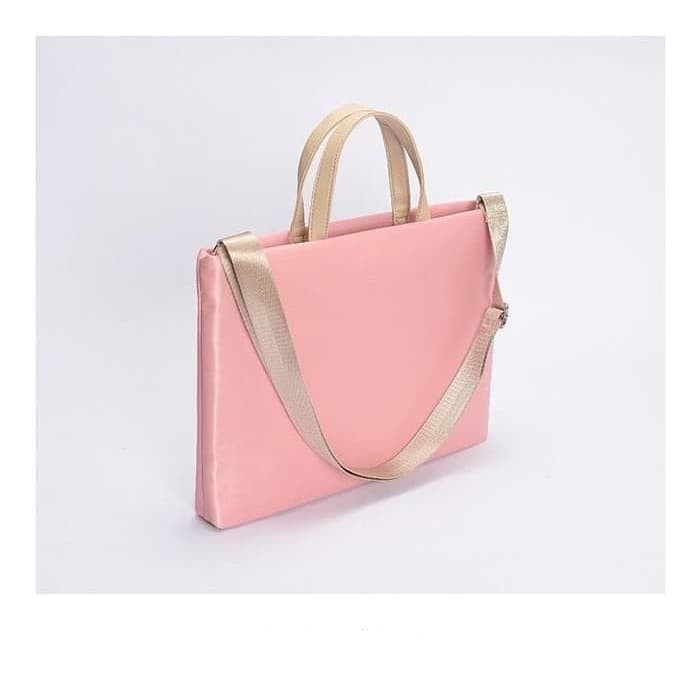 Tas Laptop Macbook Sleeve Selempang 15 16 inch - pink