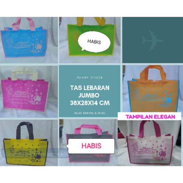 

TAS LEBARAN READY STOCK BAHAN NON-WOVEN TEBAL 75 GSM WARNA BISA CAMPUR