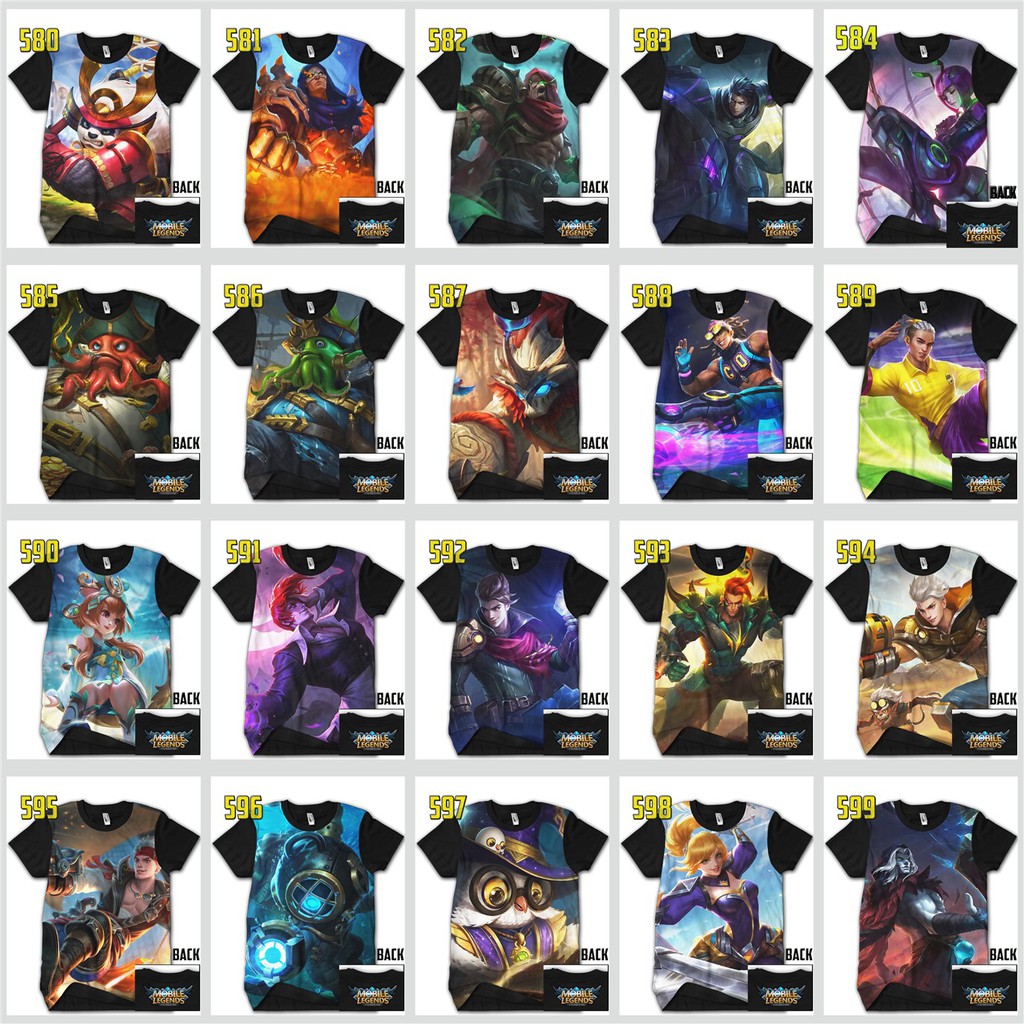 Kaos Mobile Legend Kaos Gaming Mobile Legends Terbaru Kaos Game Keren Shopee Indonesia