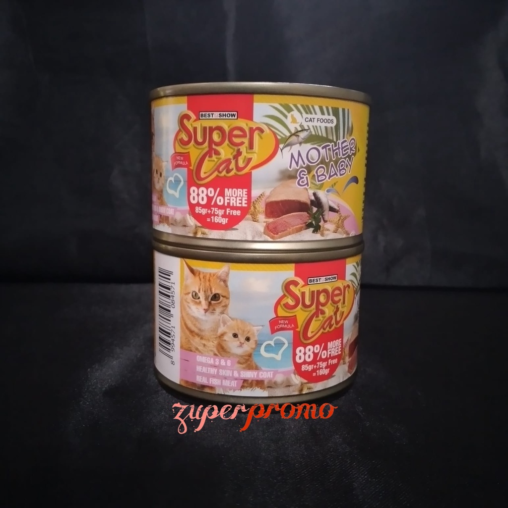 Super Cat Can Mother &amp; Baby 160gr / Makanan Basah Induk Kucing dan Anak Kucing