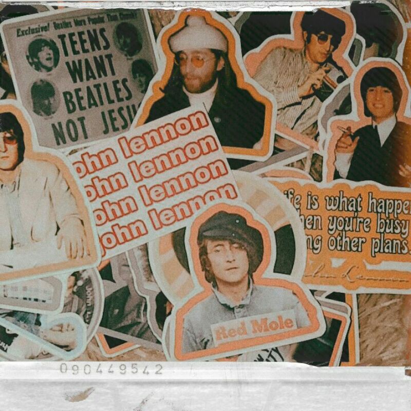 

[30PCs] STICKER JOHN LENNON UNTUK HELM/LAPTOP/OUTDOOR