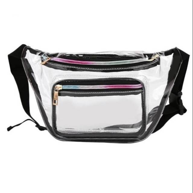 Waist bag transfarant zipper mamboo