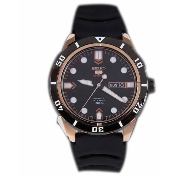 Seiko 5 SRP680K1 Sports Automatic Black Rose Gold