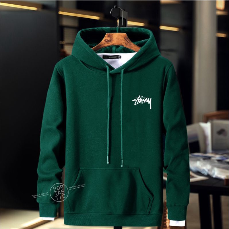 Sweater Hoodie Distro STUSY CEWEK COWOK BAHAN FLEECE SIZE M L XL XXL