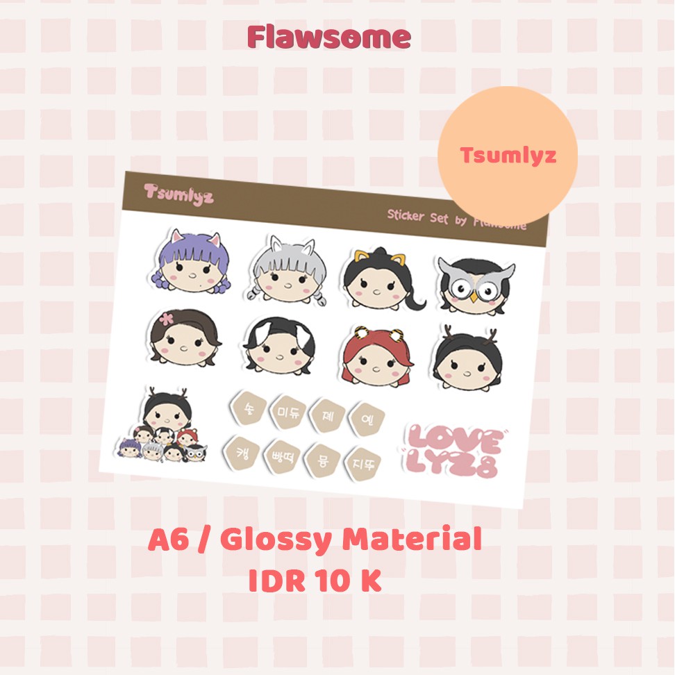 

Stiker Set Kpop - Lovelyz Tsumlyz (A6)