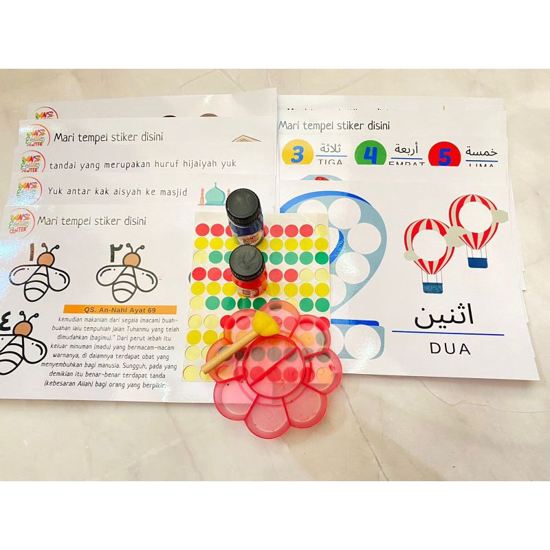 

DotPaint Activity / melukis / tempel stiker