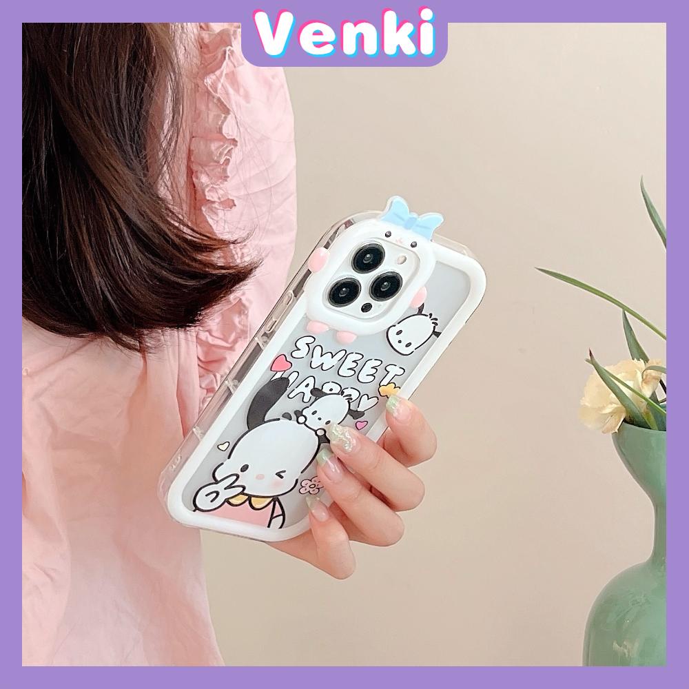 iPhone Case Silicone Soft Case Clear Case Airbag Shockproof Protection Camera Varnish Feel Bow Cartoon Cute Compatible For iPhone 11 Pro Max 13 Pro Max 12 Pro Max 7Plus xr XS Max