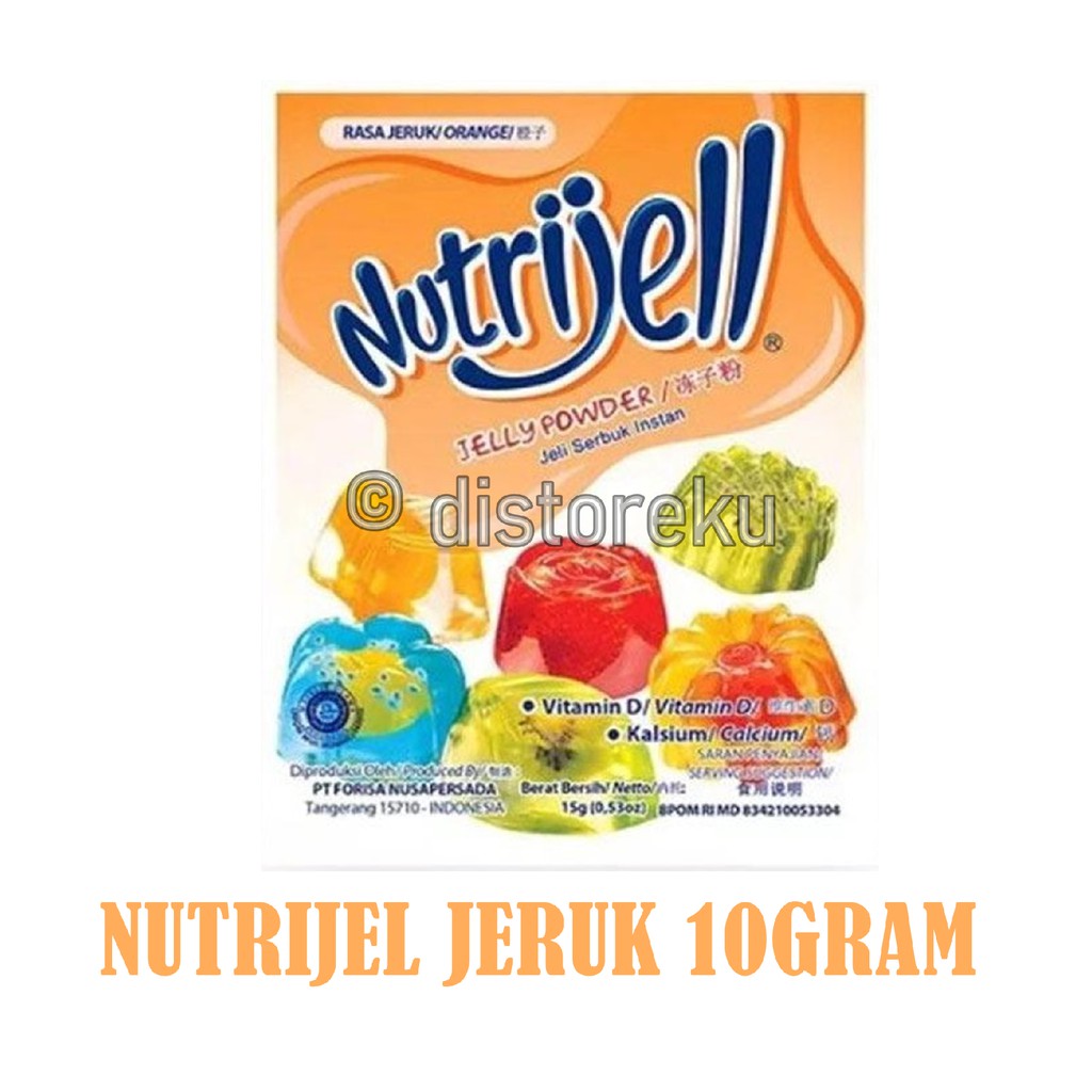 

Nutrijel agar" Jelly Powder Nutrijell ekonomis Rasa jeruk orange 10 gr