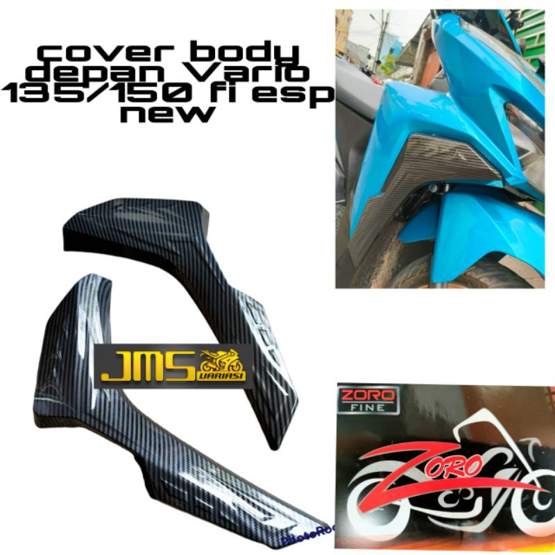 cover tutup carbon bodi sayap depan vario125/150 led new zoro