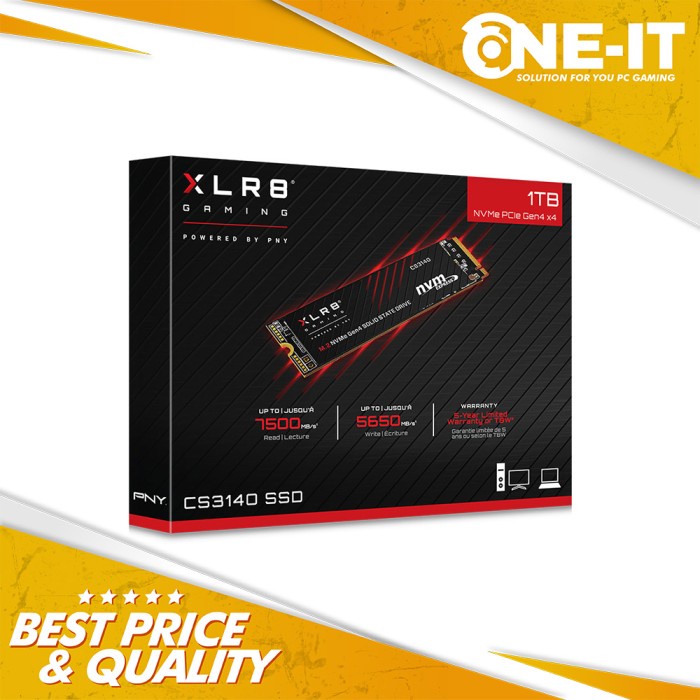 SSD PNY CS3140 XLR8 Gaming M.2 NVMe 1TB 1 TB Gen4x