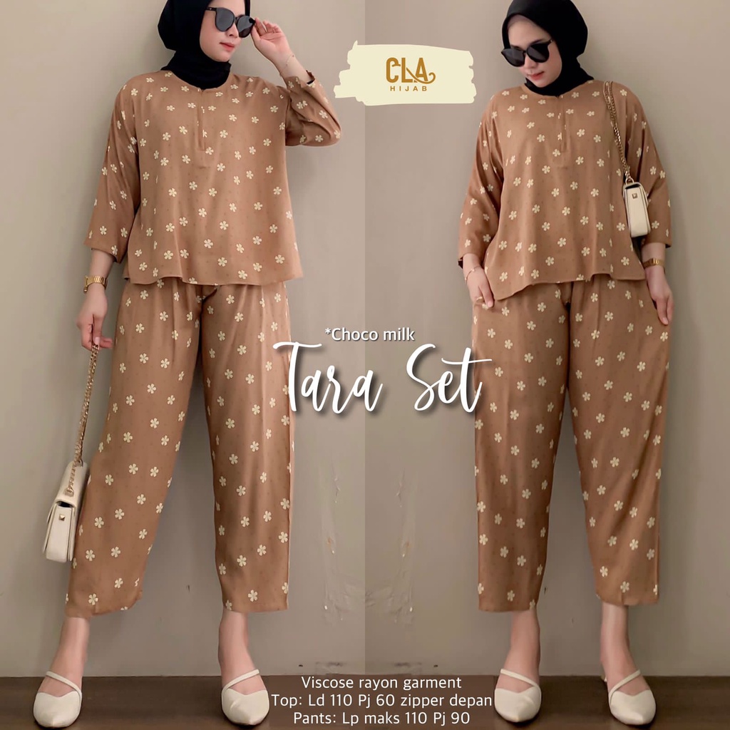 Setelan Wanita Tara Set Piyama Ori Cla Hijab