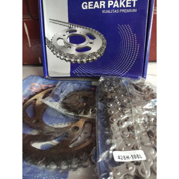 Gear/gir Set Paket Vega Zr Jupiter Z 115 Robot Vega RR Force 428H-108L 15T-40T