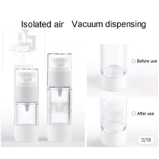 Image of thu nhỏ 15ml 30ml 50ml Airless Pump Lotion/Spray Botol Tanpa Selang HIGH QUALITY/ travel bottle (BS) #5