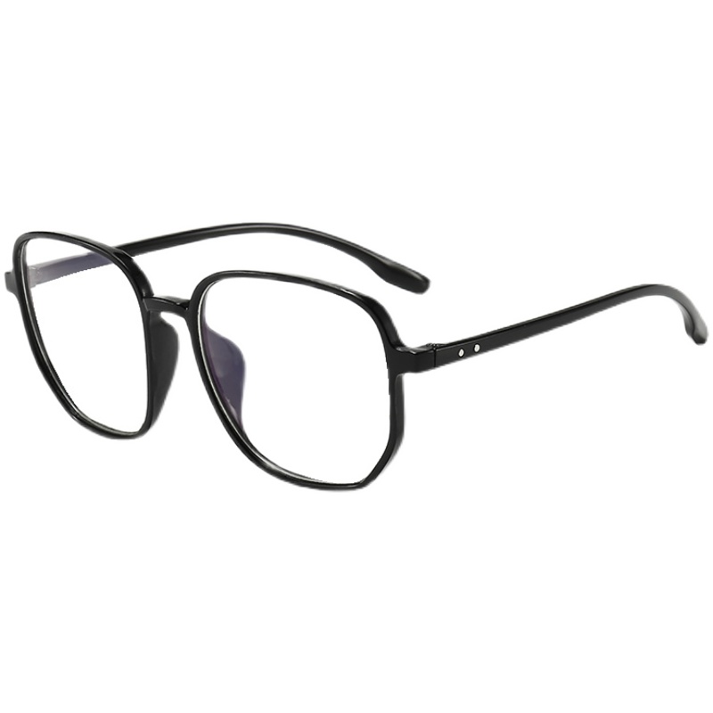 Korean Ig Black Transparent Glasses Non-degree Radiation Protection Student Round Face Trendy