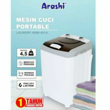 Mesin Cuci Arashi Portable