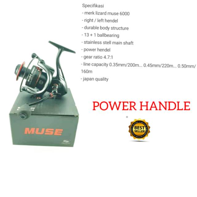 Reel LIZARD MUSE 6000 POWER HANDLE