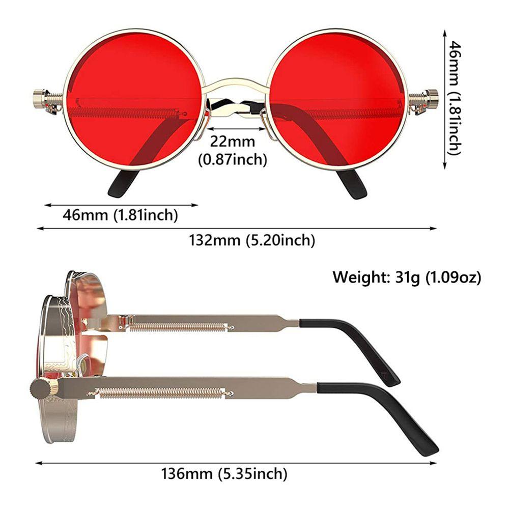 Lily Kacamata Steampunk Wanita Pria Frame Metal Round Eyewear