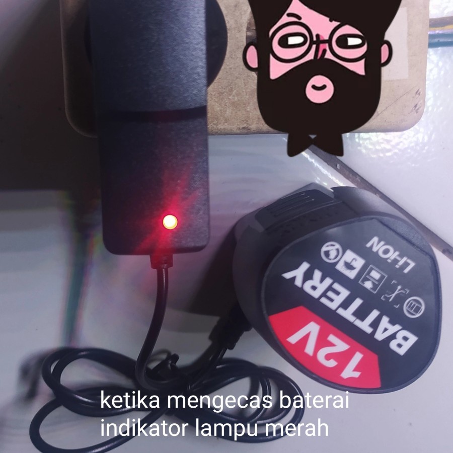 Cas Casan Charger Baterai Bor 12V Mesin Bor Tangan Cas Auto Full