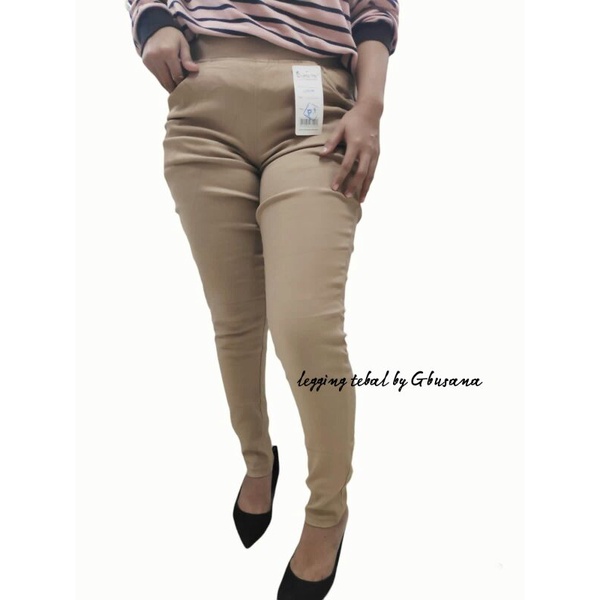 celana legging wanita tebal semi jeans simple me