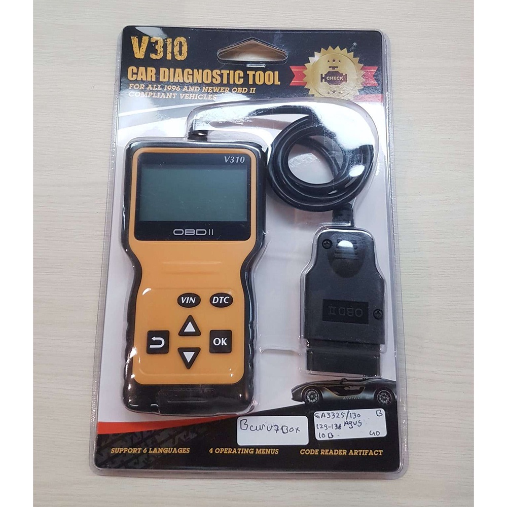 Alat OBD2 Pembaca Kode Diagnostik Mobil Otomotif Car Diagnostic Tool - V310 - Yellow