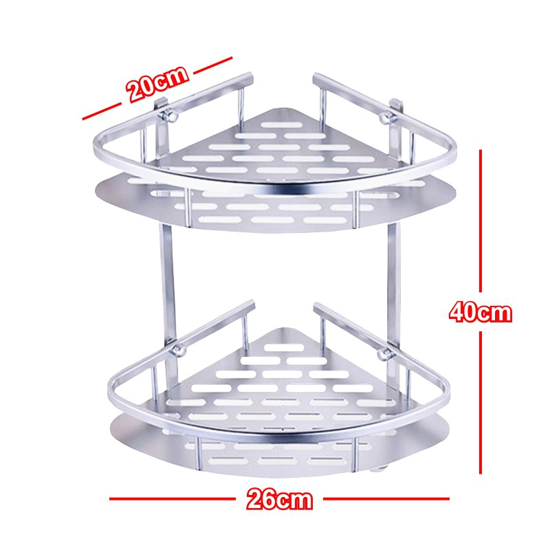 Rak Kamar Mandi Toilet Rack Tempat Sabun Aluminium Serbaguna Rak Sabun Handuk Zhizhutang88