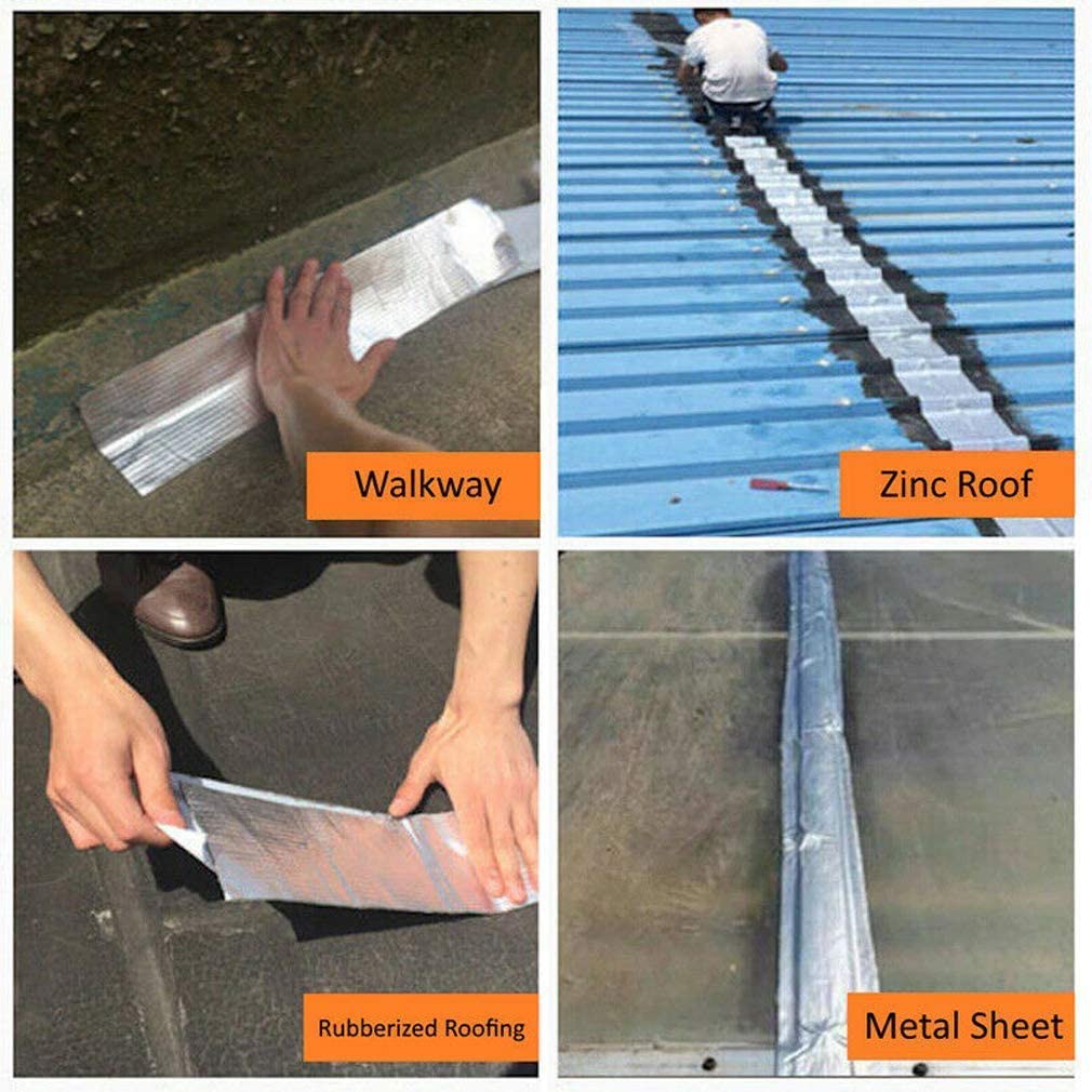 Lakban Aluminium Foil 5 CM x 5 MTR - Lakban Anti Bocor Anti Air - Super Strong Waterproof Tape Butyl