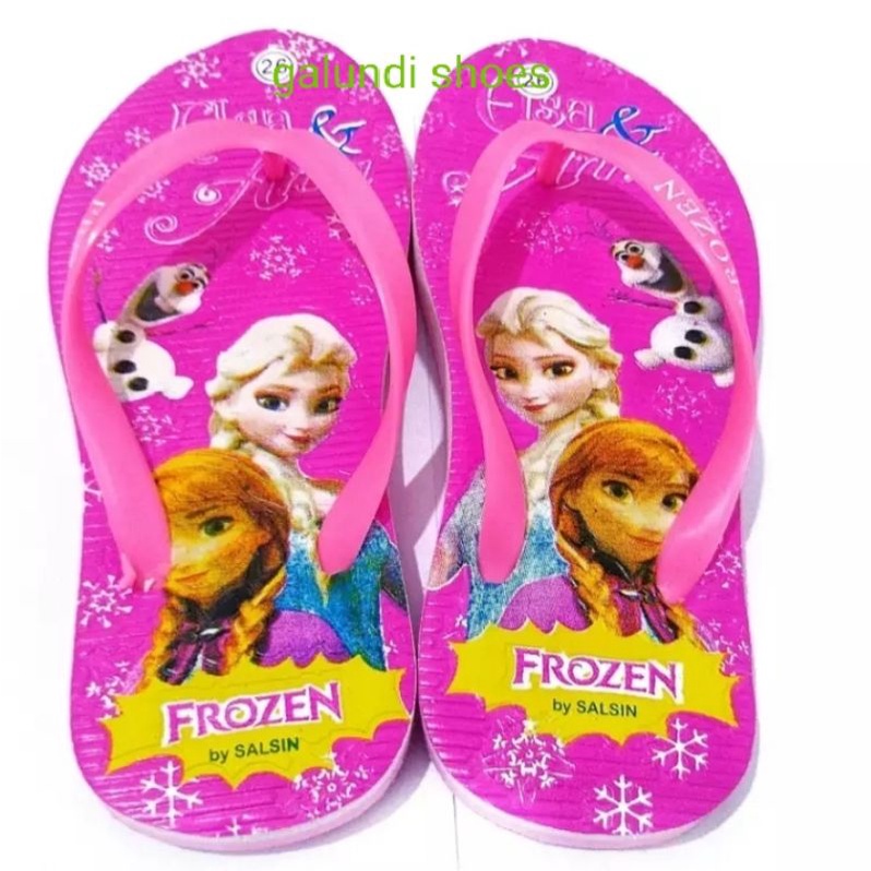 COD Sendal Karakter Anak Perempuan FROZEN Pink/Merah
