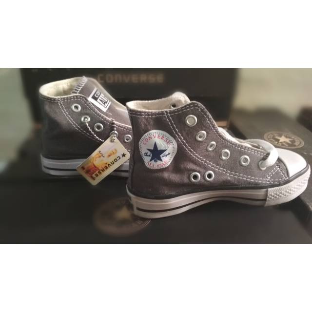 Sepatu Converse anak abu model tinggi  Shopee Indonesia