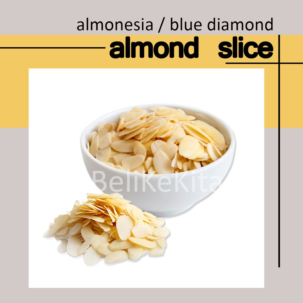 

KACANG ALMOND SLICE 100 GR - IRISAN KACANG ALMOND MENTAH - RAW ALMOND FLAKES ALMOND SLICED ORIGINAL