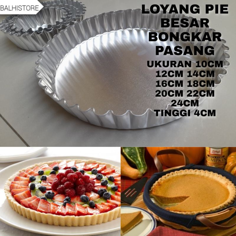 Loyang Kue Pie Bongkar Pasang / Cetakan Kue Pai Bongpas Aneka Ukuran