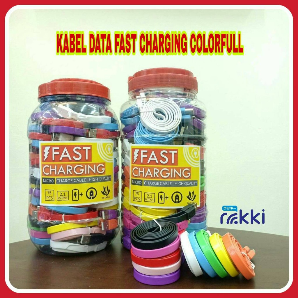 Kabel Data USB Fast Charging Colorfull  Colokan micro samsung android