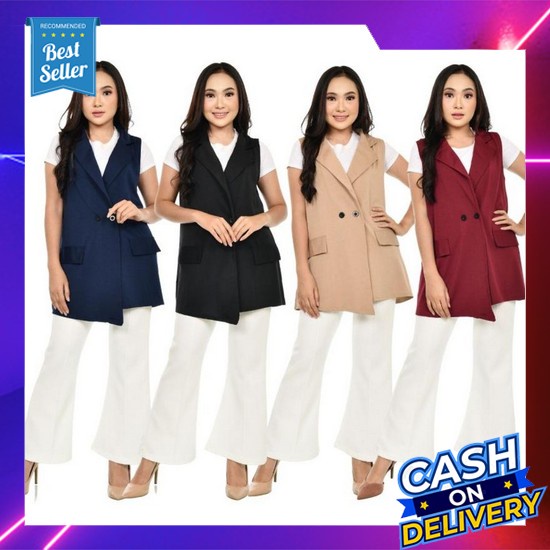 Casual Vest - Outer Blazer Casual Wanita - Blazer Kerja Wanita Korea Stlye - Outer Fashion Muslim Pe