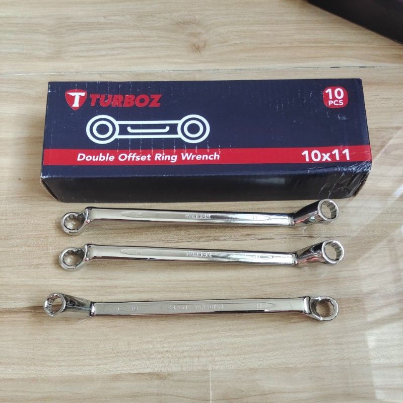 TURBOZ kunci ring 10x11 / Double offset ring wrench 10x11 Turboz