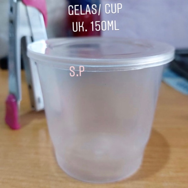 GELAS PLASTIK PUDDING CUP UKURAN 150ML/CUP JELLY/CUP SELAI isi 50 pcs