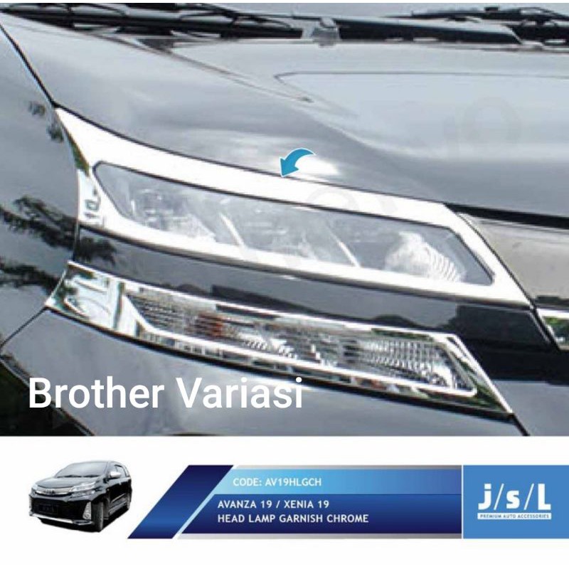 Garnis depan Avanza/Xenia 2019 Head Lamp Garnish Chrome
