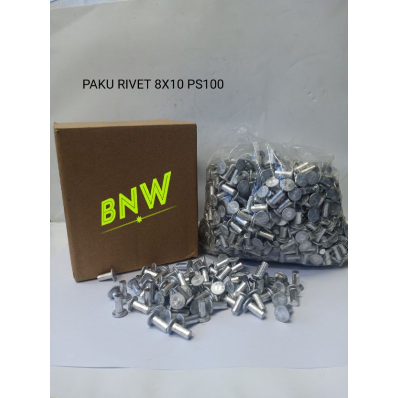 PAKU RIVET PAKU KAMPAS REM CANTER PS125 DYNA HT 8x10 ALUMUNIUM